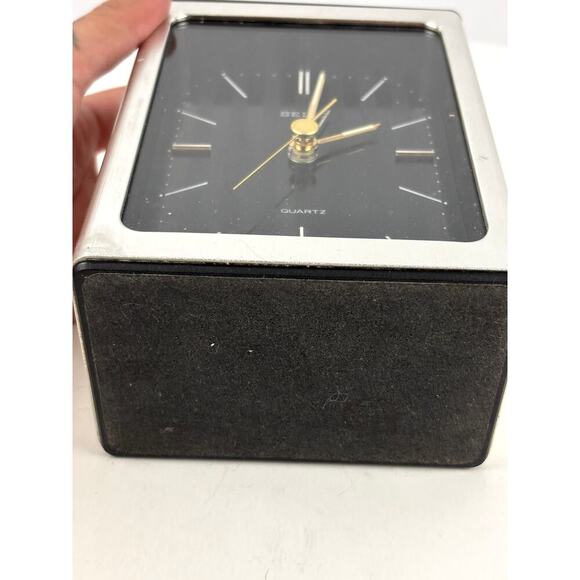 VTG Seiko Desk Clock Award Empire Retro MCM Props Business Elegant - Picture 9 of 10